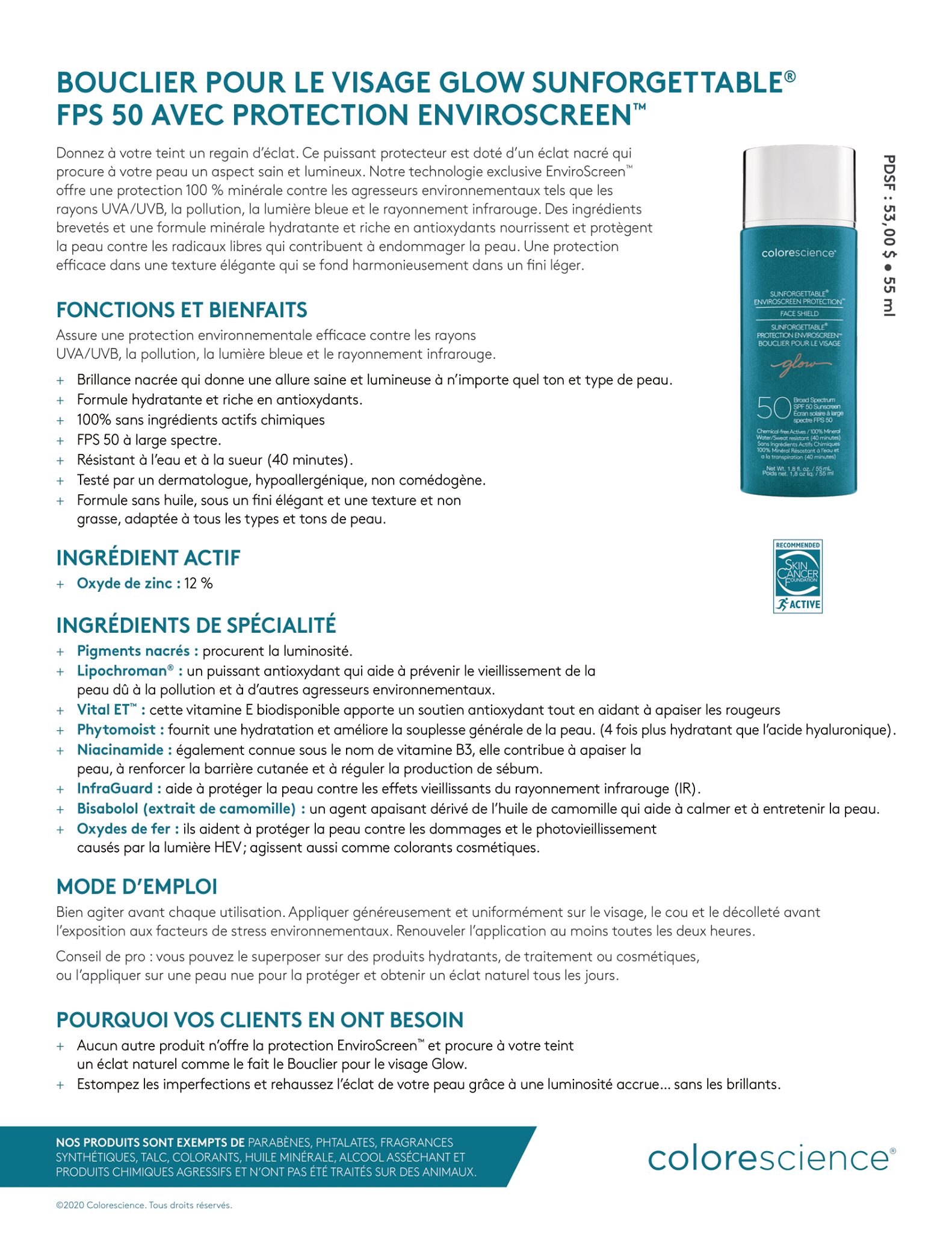 Colorscience Glow FPS50 Sunforgettable®Enviroscreen™ – Image 4